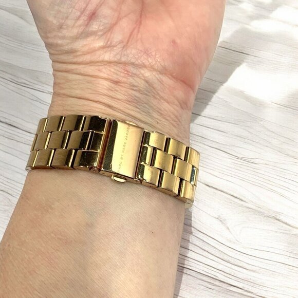 Marc Jacobs AMY Rose Gold Tone Stainless Steel Analog Crystal Wristwatch MBM3077 - Picture 8 of 10